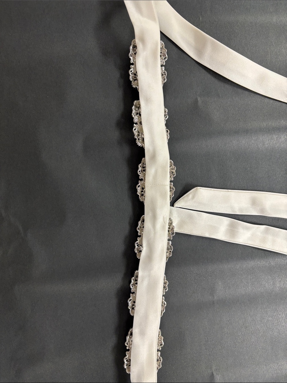 Crystal Embellished Ribbon Belt - Picture 5 of 5